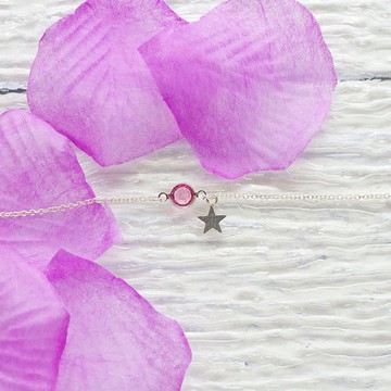 奧地利粉紅水晶環 搖擺星手鍊 禮物訂製