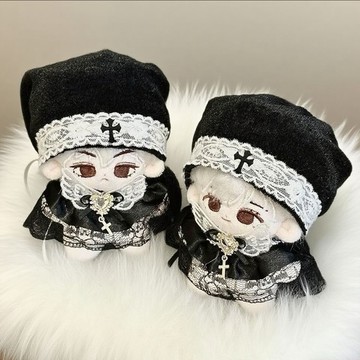 臺灣出貨 10cm13cm17cm娃娃衣服 暗黑風哥特修女誓約娃衣 無屬性娃衣  玩偶替換裝 娃娃裝 娃衣 娃娃配件