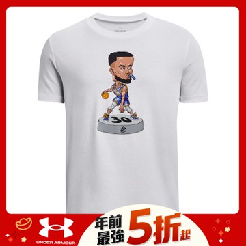【UNDER ARMOUR】UA 男童 CURRY BOBBLEHEAD 籃球短T-Shirt 1380079-100