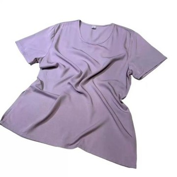 真絲絹絲桑蠶絲T恤女百搭顯瘦氣質純色圓領短袖女夏季上衣大碼