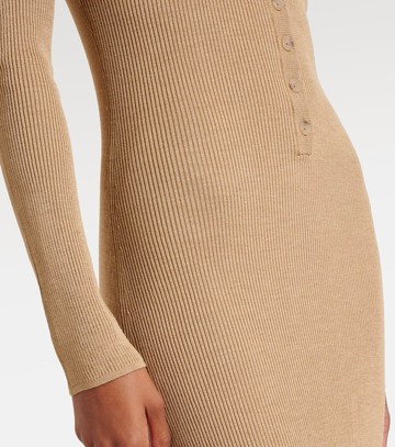 Nili Lotan Ribbed-knit silk maxi dress