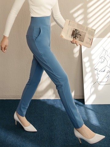 S小腰精。極致塑腹彈力小直筒長褲