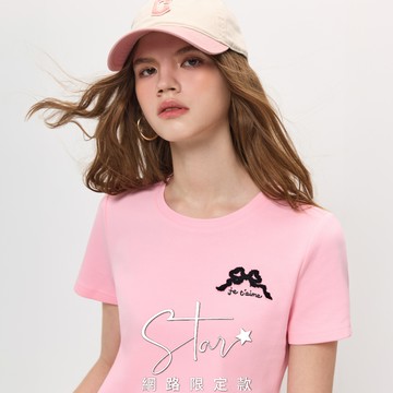 STAR 甜美蝴蝶結繡花棉質上衣