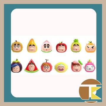 【12月預購】蠟筆小新 水果系列 萌粒公仔 玩具 公仔 盒玩 盲盒 一中盒12入｜愛蛋客