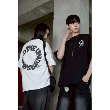 【PAGANS STORE】韓國 美式 街頭 The underground 環繞 字體 發泡 標語 短袖 短Tee
