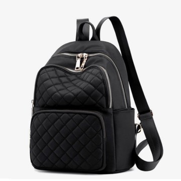 【AngelNaNa】後背包-超輕量菱格防潑水尼龍雙肩包(中大) (SBA0364)