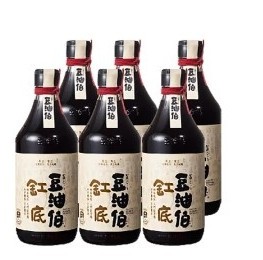 豆油伯缸底釀造醬油 500ml*6入