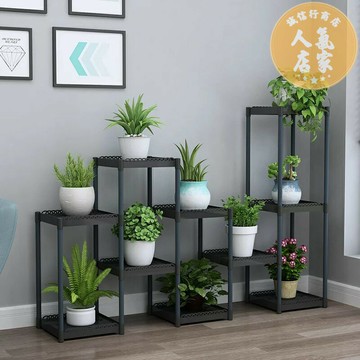 花架 盆栽架 植物架 花架子多層室內特價家用客廳花架黑色飄窗置物架陽台綠蘿花盆架