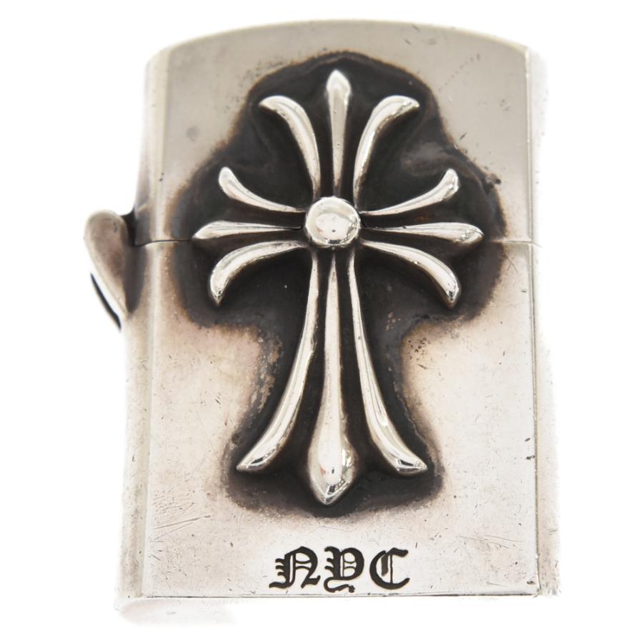 CHROME HEARTS クロムハーツ ZIPPO LIGHTERZ-V3 NYC限定スモールCHクロスジッポライター シルバー