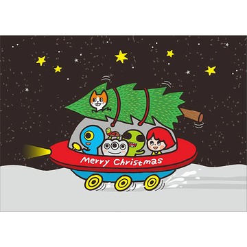 y星球_帶耶誕樹回家_明信片