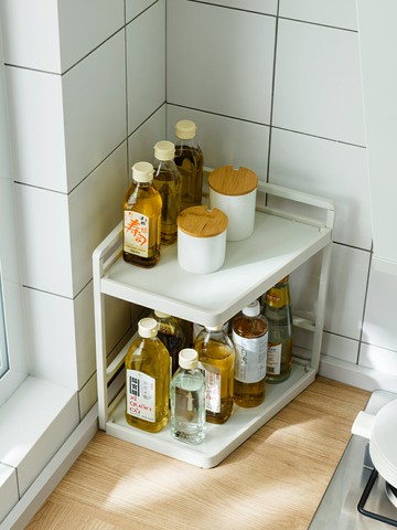 十一維度廚房角架調料置物架三角架臺面轉角不銹鋼調味品收納架子