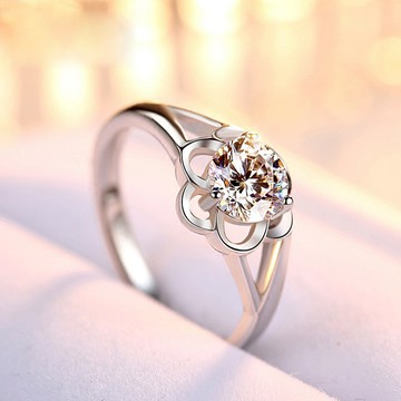 隔日到貨 鍾愛一生 1克拉 摩星鑚 莫桑鑽 八心八箭 戒指 可調式戒圍 不退色2349