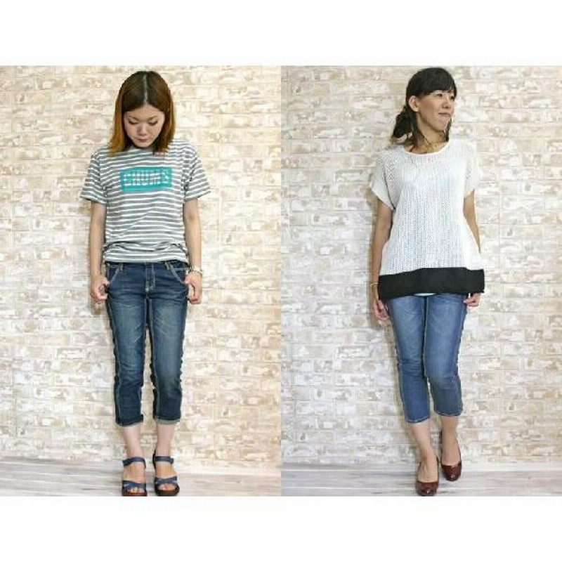Betty Smith ベティスミス クロップドデニムパンツ スマイル