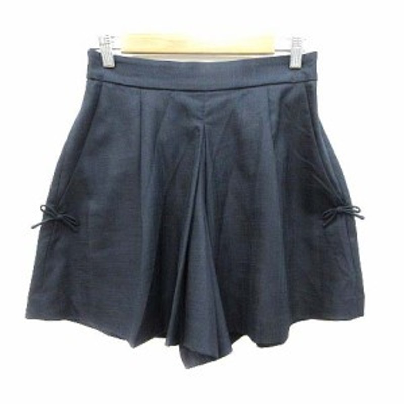 中古】ボンメルスリー BON MERCERIE キュロットパンツ 38 黒 ブラック