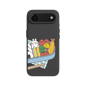 iPhone Air SolidX 黑 - 懶散兔與啾先生 Lazy Rabbit and Mr.Chu - 便當