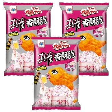 乖乖 孔雀香酥脆 狠大包 櫻花蝦風味  90g  3包