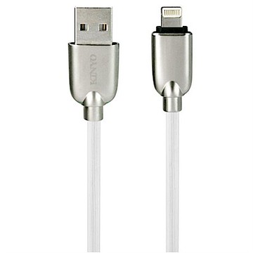 KINYO 蘋果Lightning 8pin條紋U鋅極速充電傳輸線1.2M