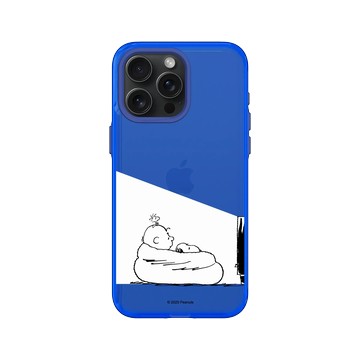 iPhone 15 Pro Max Clear 激光藍 - 史努比 Snoopy - Snoopy&Charlie Brown追劇時間