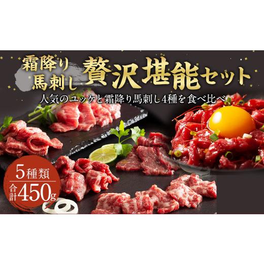 ふるさと納税 熊本県 菊陽町 フジチク 霜降り 馬刺し 詰合せ 合計約450g 馬肉  セット 食べ比べ 熊本県