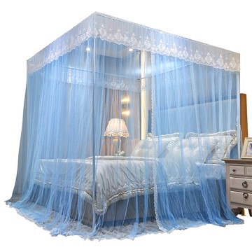 蚊帳家用 蚊帳家用方便拆洗支架固定加密加厚2020新款宮廷2021年落地公主架『XY33652』