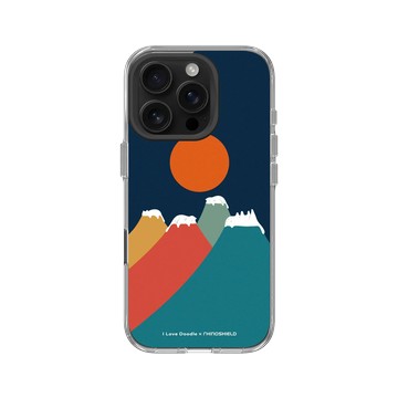 iPhone 16 Pro Clear Case（相機按鈕） 透明 - ilovedoodle (Lim Heng Swee) - Cat Landscape - Colorful Mountains 貓咪五彩山