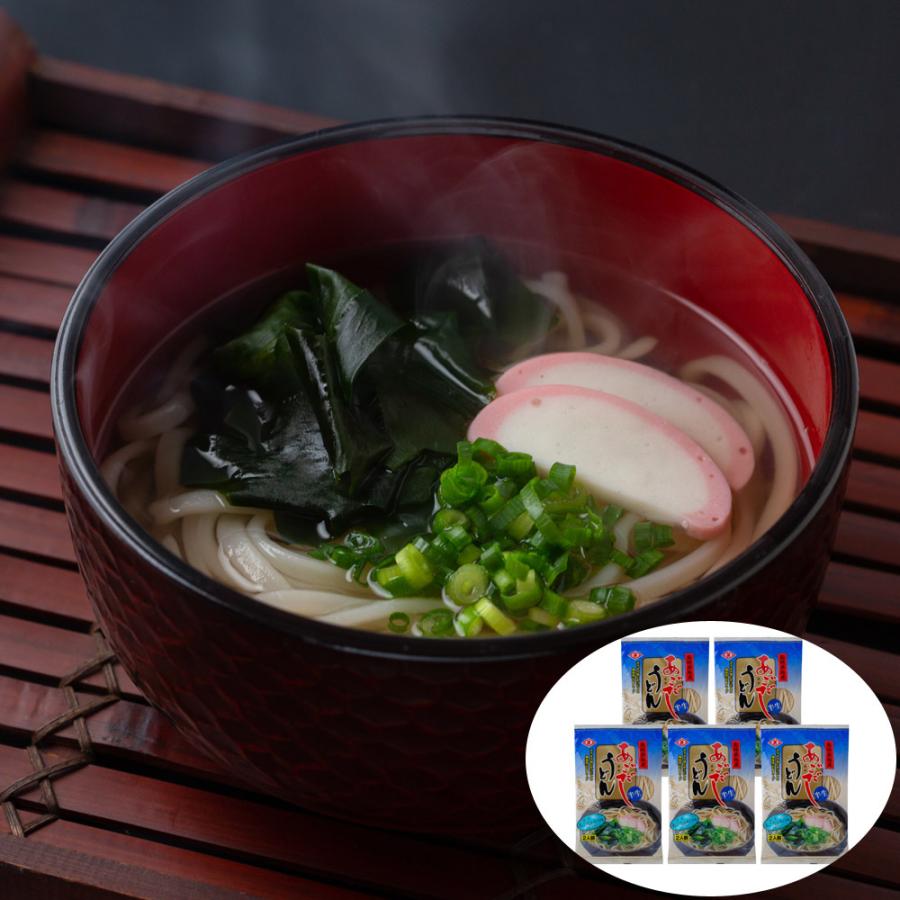 あごだしうどん 5袋 (1袋200g (めん180g) スープ付／2人前) レビューで10％OFF