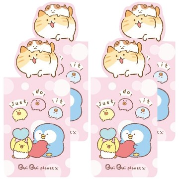 胖胖星球 磁鐵書籤  可愛造型書籤 塑膠材質 65x30mm  粉色  4個