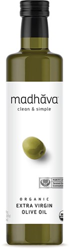 Madhava Organic Extra Virgin Olive Oil Single Source Non-GMO 16.9 fl oz