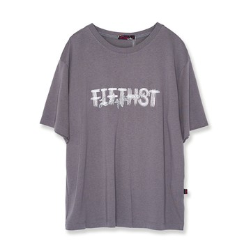 5th STREET｜女裝｜亮片繡字短袖T恤｜灰色