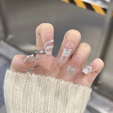 ✨Hannah爆款✨現貨 隔日達【爆閃珍珠蝴蝶】手工穿戴甲 純欲美甲 貓眼穿戴甲  蝴蝶穿戴甲 顯白穿戴甲 長梯穿戴甲