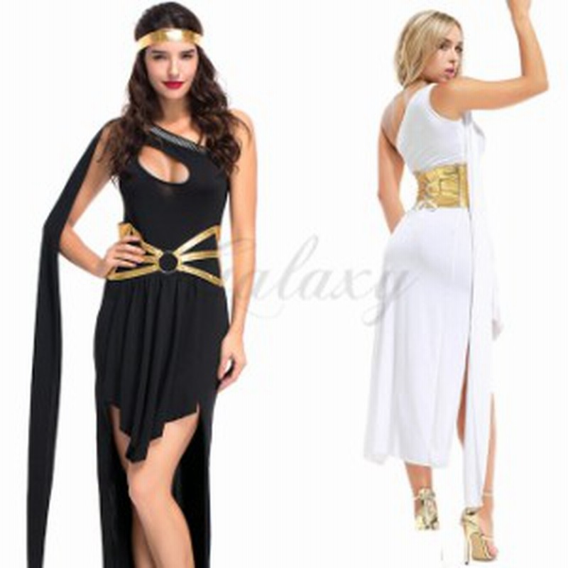ハロウィン ギリシャ神話 ローマ 女神 アテナ 仮装２色ワンピース ホワイト ブラック セクシー コスプレ 衣装 Ps2911 通販 Lineポイント最大1 0 Get Lineショッピング