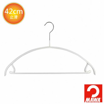 【德國MAWA】德國原裝進口止滑套裝無痕衣架42cm白色4入 A-3612Wx2
