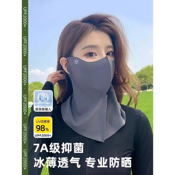 高顏值立體防曬面罩女夏季防紫外線騎行遮陽臉罩冰絲無痕全臉口罩