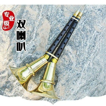 【熱銷爆款】不定調嗩吶7寸5平均孔烏木全套8寸黑檀黃銅雙喇叭全套二喇叭
