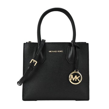MICHAEL KORS MK皮革三層斜背兩用琴譜包-中/黑