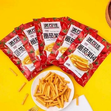 【台灣出貨】💗滿可佳番茄果園土豆條膨化食品薯條膨化休閒零食薯片8090懷舊