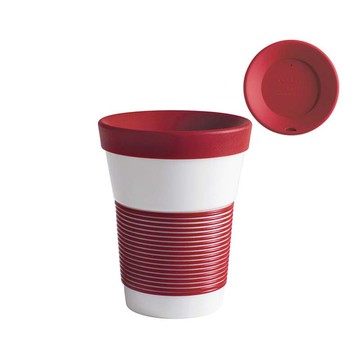 Cupit 設計款防滑精瓷隨行杯350ml(六色可選)M 野莓紅