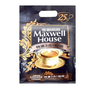 [家速配]麥斯威爾特濃咖啡3合1經濟包13gx25