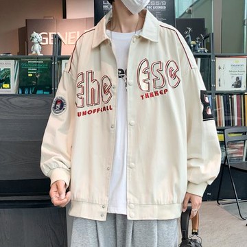 美式棒球服男潮牌學生外套痞帥高街嘻哈百搭寬松春秋薄款超火夾克