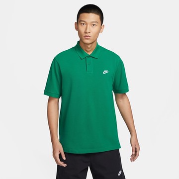 NIKE 上衣 男款 短袖上衣 運動 POLO衫 AS M NK CLUB SS POLO PIQUE 綠 FN3895-365