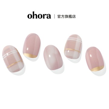 【ohora】 凝膠指甲貼(彩繪) N Coy Check 官方旗艦店/裸色/粉色/圖案/約會/工作場所