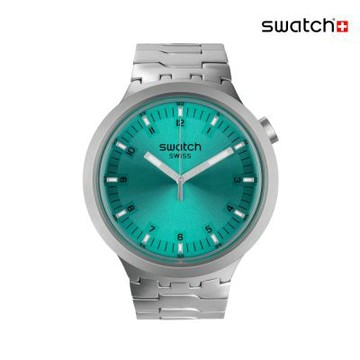 Swatch AQUA SHIMMER 大錶面金屬手錶/男錶/女錶/瑞士製造 SB07S100G (47mm)