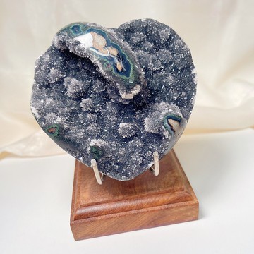 玩原礦-變種愛心紫晶鎮擺件