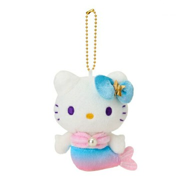 【震撼精品百貨】Hello Kitty 凱蒂貓~日本三麗鷗sanrio KITTY絨毛玩偶吊飾-藍粉漸層人魚變裝*19909