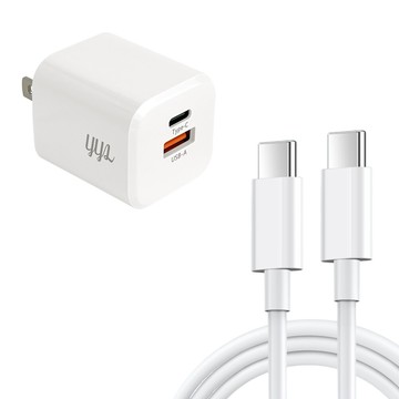 雙孔快充組35w 超迷你 充電器 + 100w typec pd 充電線 (co00061)