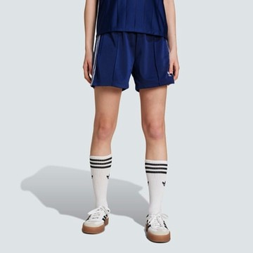 ADIDAS ORIGINALS 愛迪達 阿迪達斯 三葉草 女運動短褲-藍色 FIREBIRD SHORT-IY7211