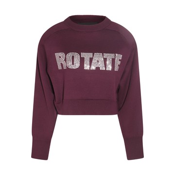 Rotate - Pickled Beet Cotton And Cashmere Blend Sweater