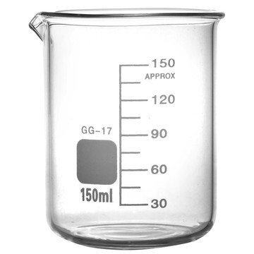 其它檢測/測量工具 150ml 玻璃燒杯 刻度燒杯 杯壁加厚 廣口燒杯 高硼硅玻璃 低型玻璃燒杯 玻璃量杯 耐熱玻璃杯 180-GCL150
