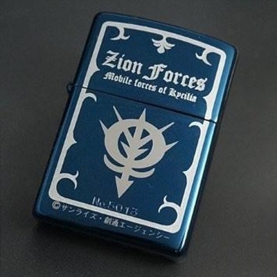 新品】97年製 機動戦士ガンダム ジオン軍ロゴ zippo ブルーチタン-