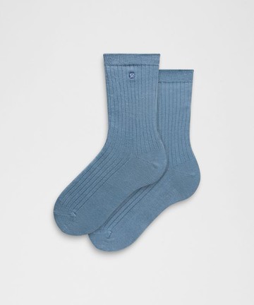 Unisex Ribbed Cotton-Blend Crew Socks Size XL